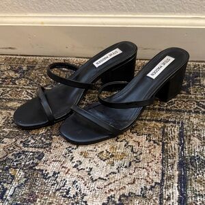 Steve Madden Black Strappy Heels